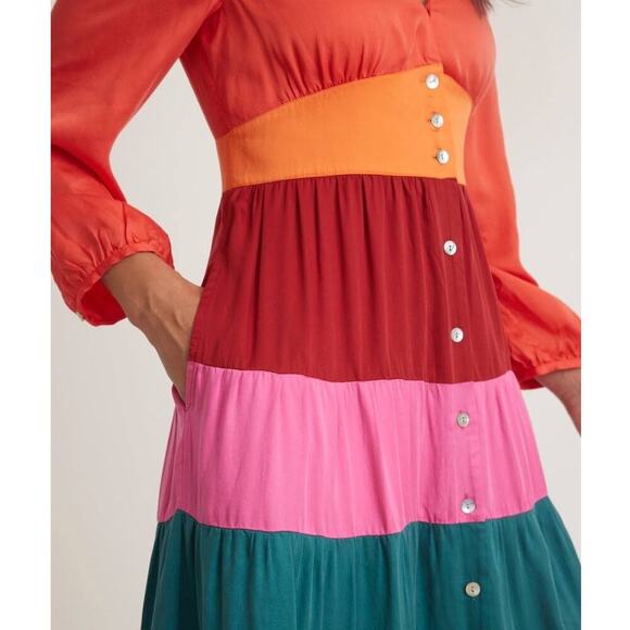 Marine Layer Maeve Colorblock Maxi Dress Size Small - Picture 12 of 13